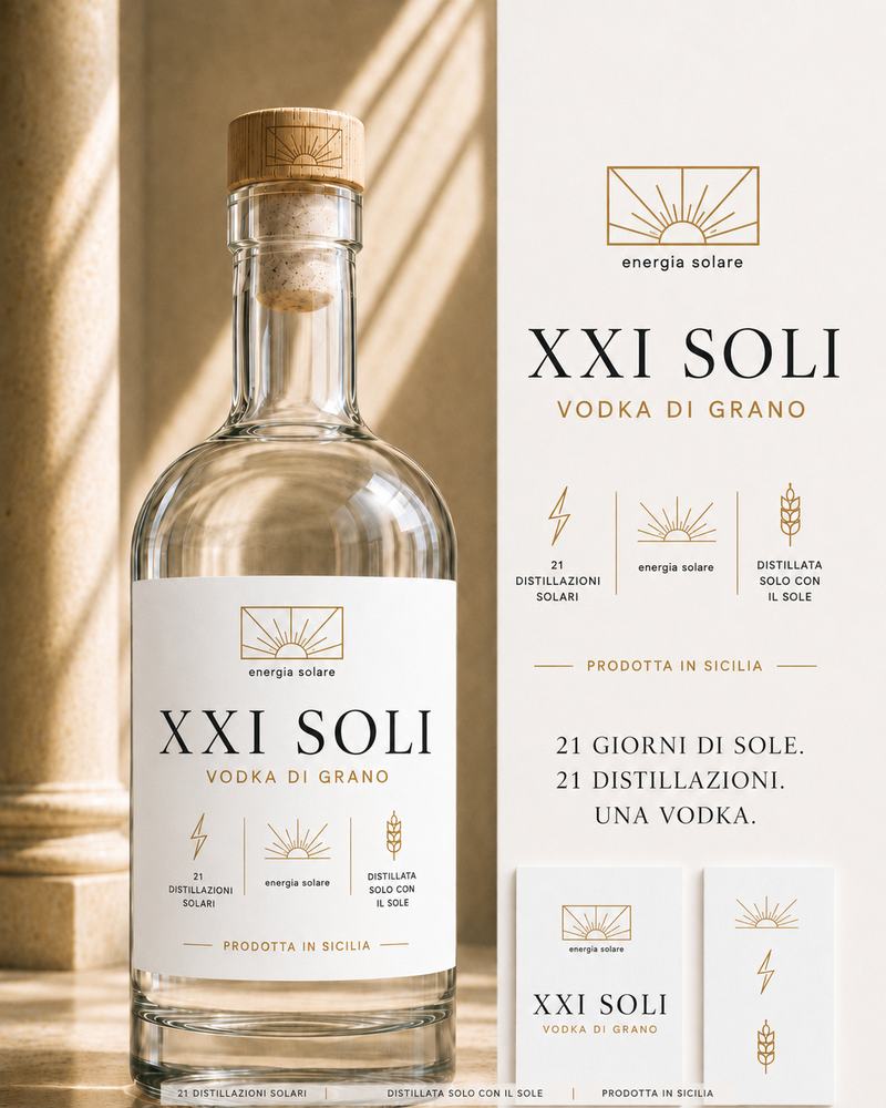 XXI SOLI GRANO — Wodka aus sizilianischem Weizen