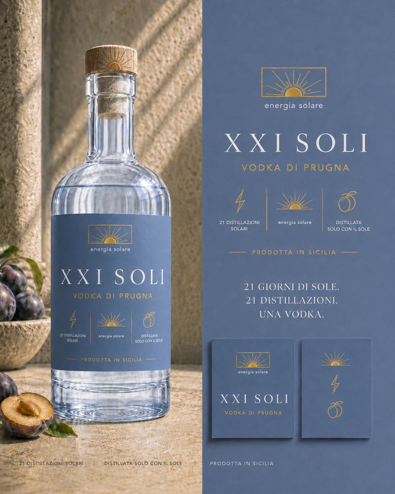 XXI SOLI PRUGNA — Wodka, hergestellt aus sizilianischen Pflaumen